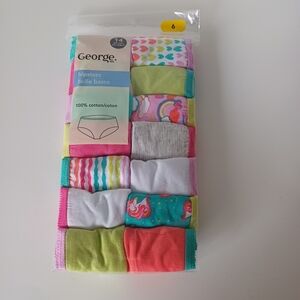Brand New Pack of George Girls' Hipster Underwear Pack of 14; Size 6